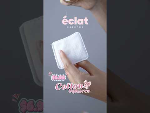 Load video: Extra Large Cotton Squares – Dual-Sided, Soft &amp; Durable Cotton Pads for Skincare &amp; Cleansing