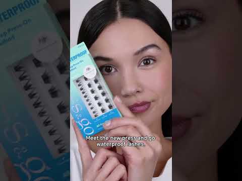 Load video: Press &amp; Go Waterproof No Glue Cluster Lash &amp; Applicator Kit - Self-Adhesive, Reusable Eyelashes