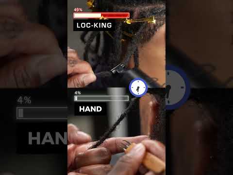 Load video: Red PRO LOC-KING Cordless Auto Loc Styler - Internationally PATENTED, World’s First &amp; Fastest