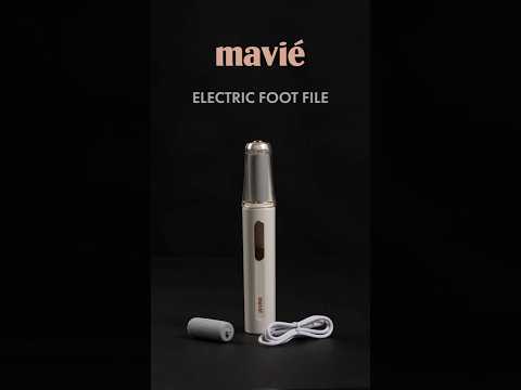 Load video: MAVIE Electric Foot File &amp; Callus Remover – Cordless Professional Pedicure Tool with 3 Speeds &amp; Dual Rollers (IPX7 Waterproof)