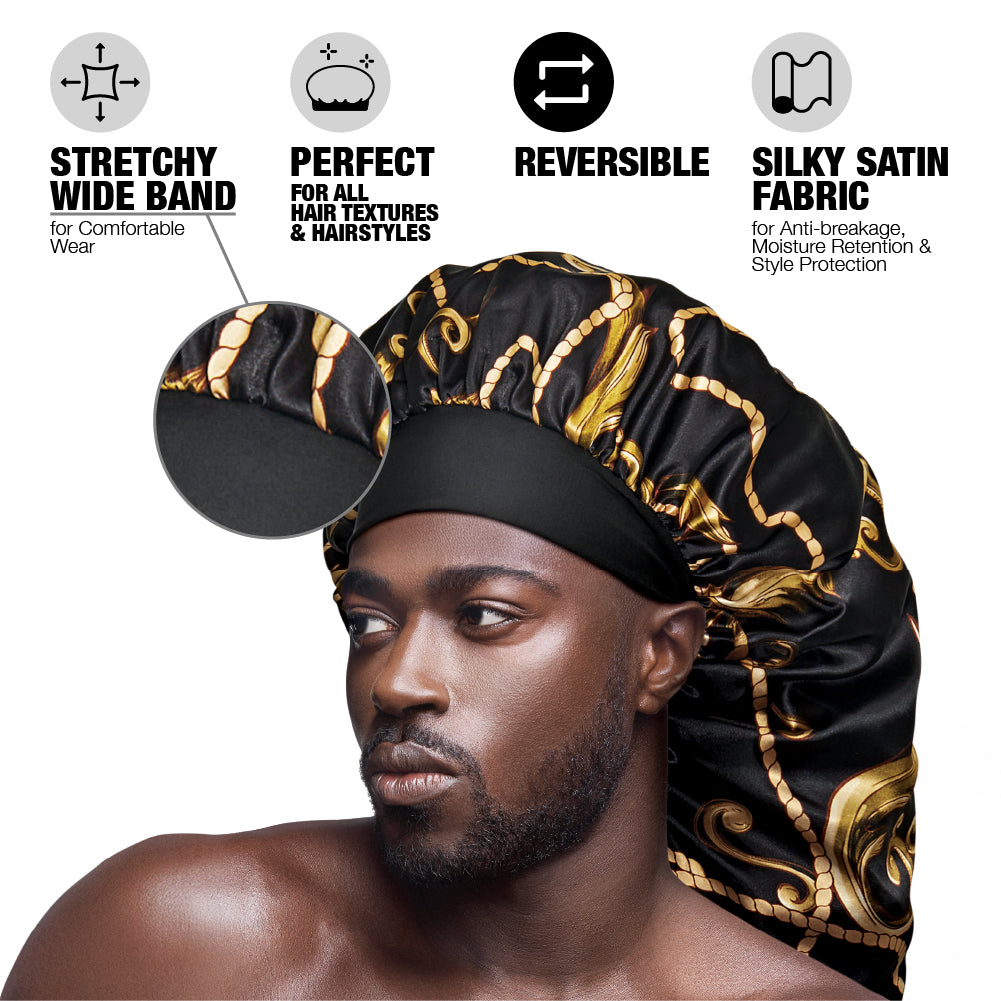 Men's Silky Satin Bonnet – Regular & Braid Size