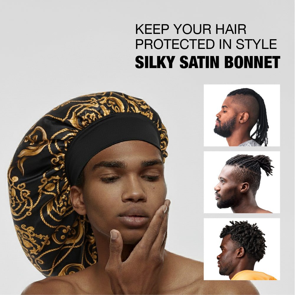 Men's Silky Satin Bonnet – Regular & Braid Size