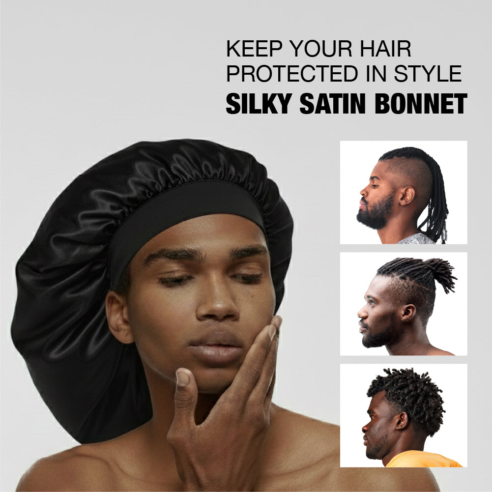 Men's Silky Satin Bonnet – Regular & Braid Size