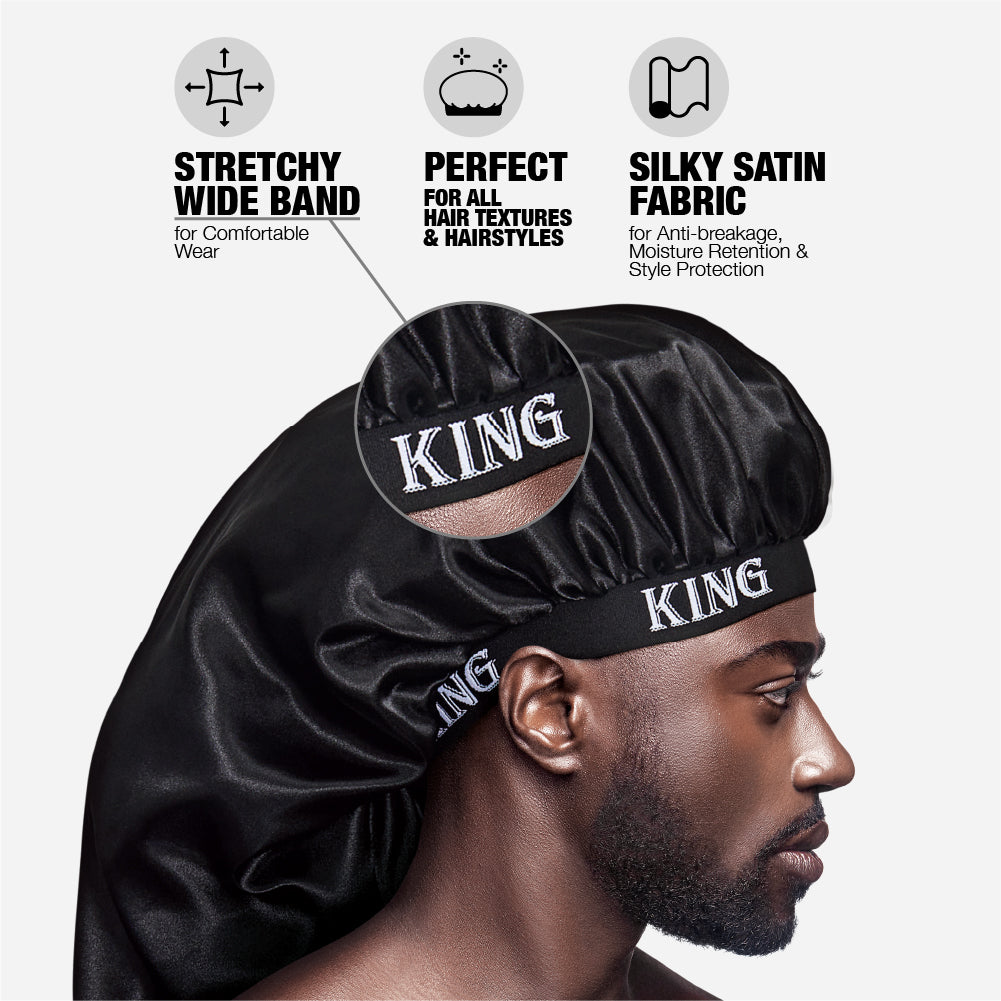 Men's Silky Satin Bonnet – Regular & Braid Size