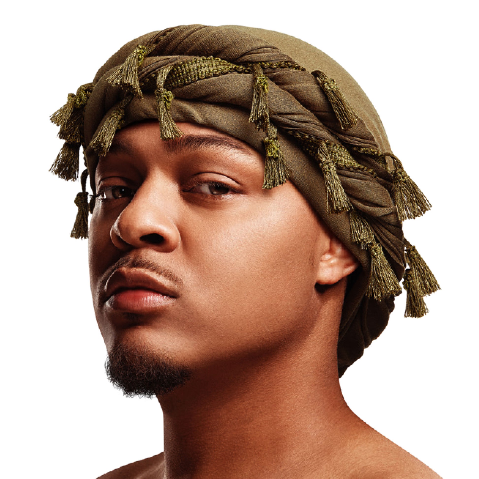 HD313_main "RED by KISS BOW WOW X Satin Lined Halo Tessel Turban Soft product view."