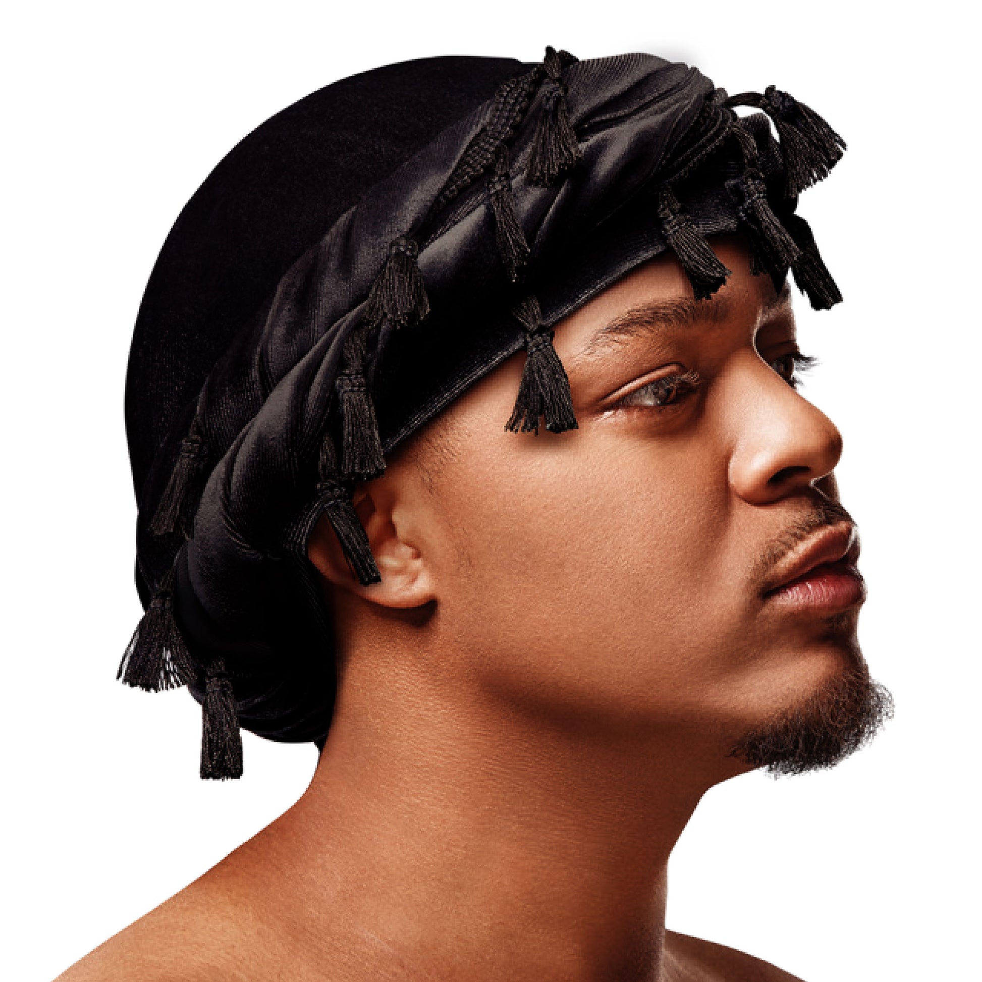 HD314_main "RED by KISS BOW WOW X Satin Lined Halo Tessel Turban Soft product view."