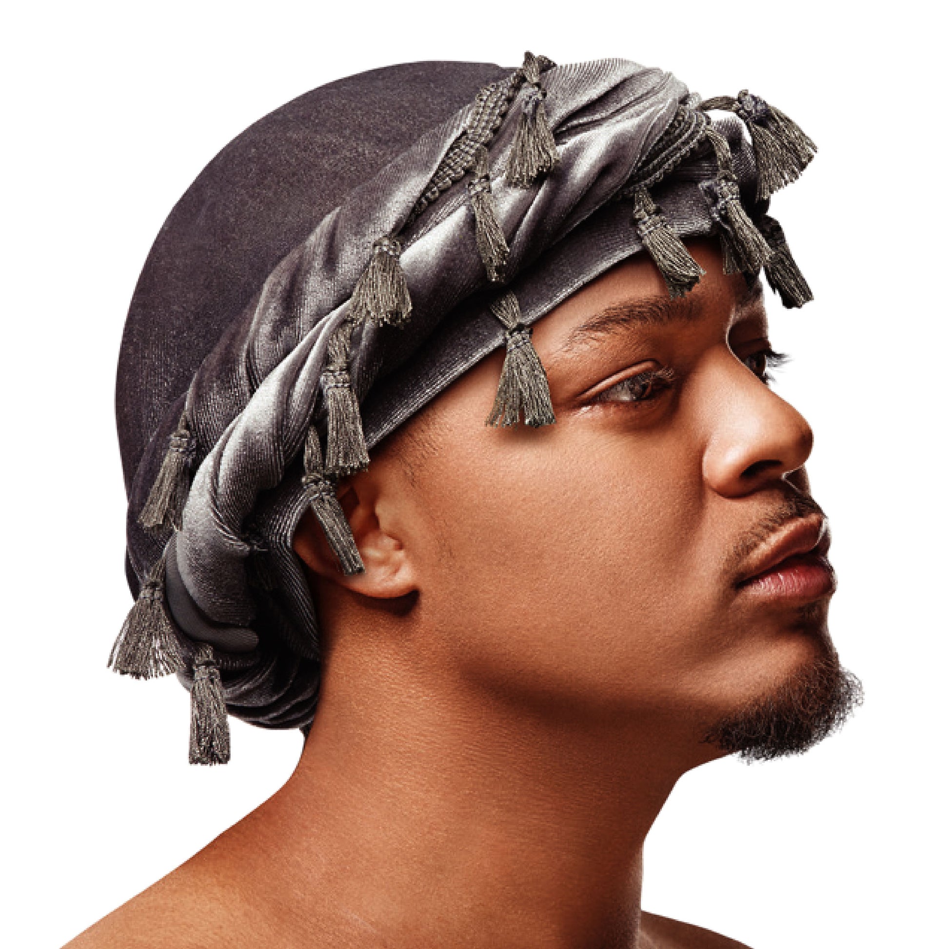 HD315_main "RED by KISS BOW WOW X Satin Lined Halo Tessel Turban Soft product view."