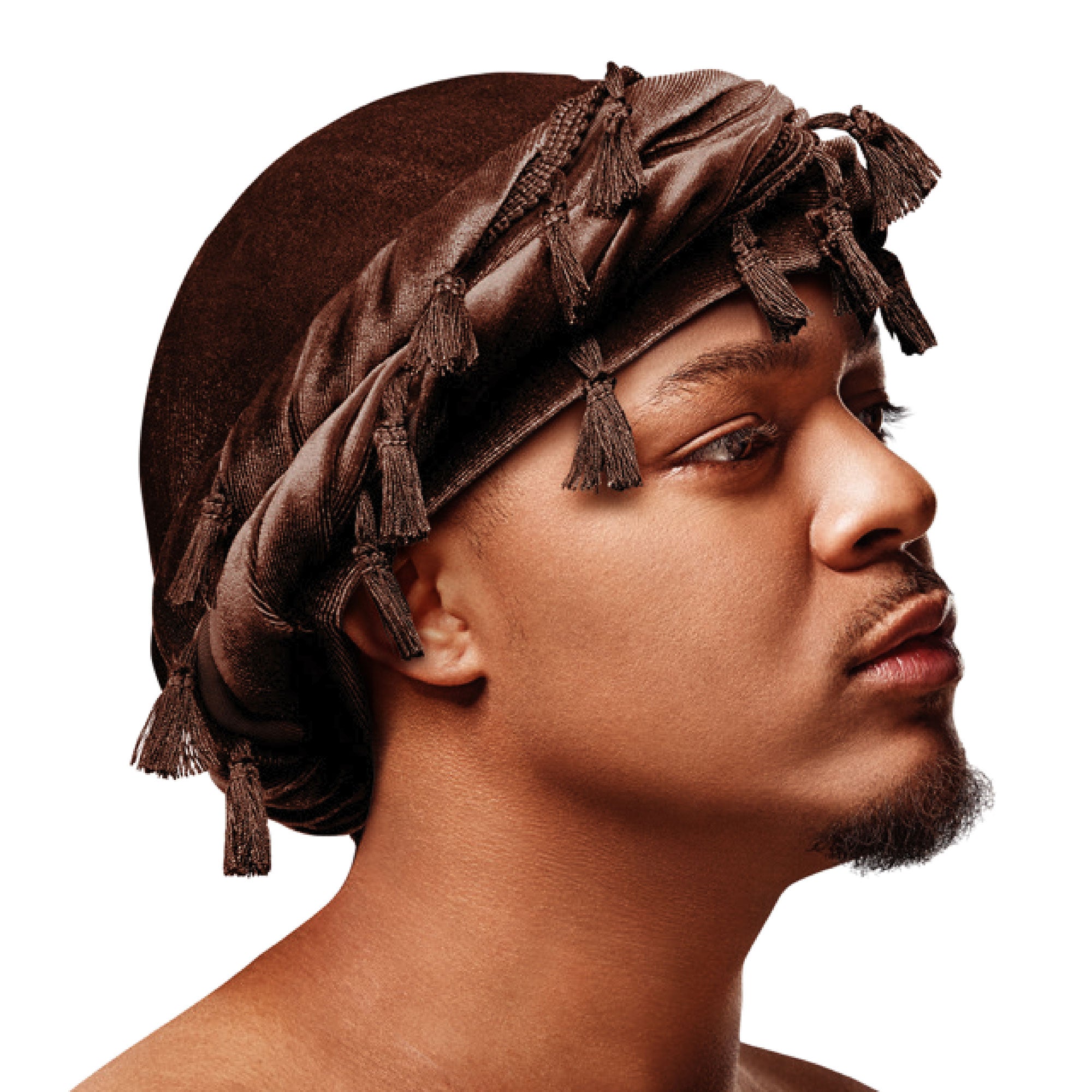 HD316_main "RED by KISS BOW WOW X Satin Lined Halo Tessel Turban Soft product view."