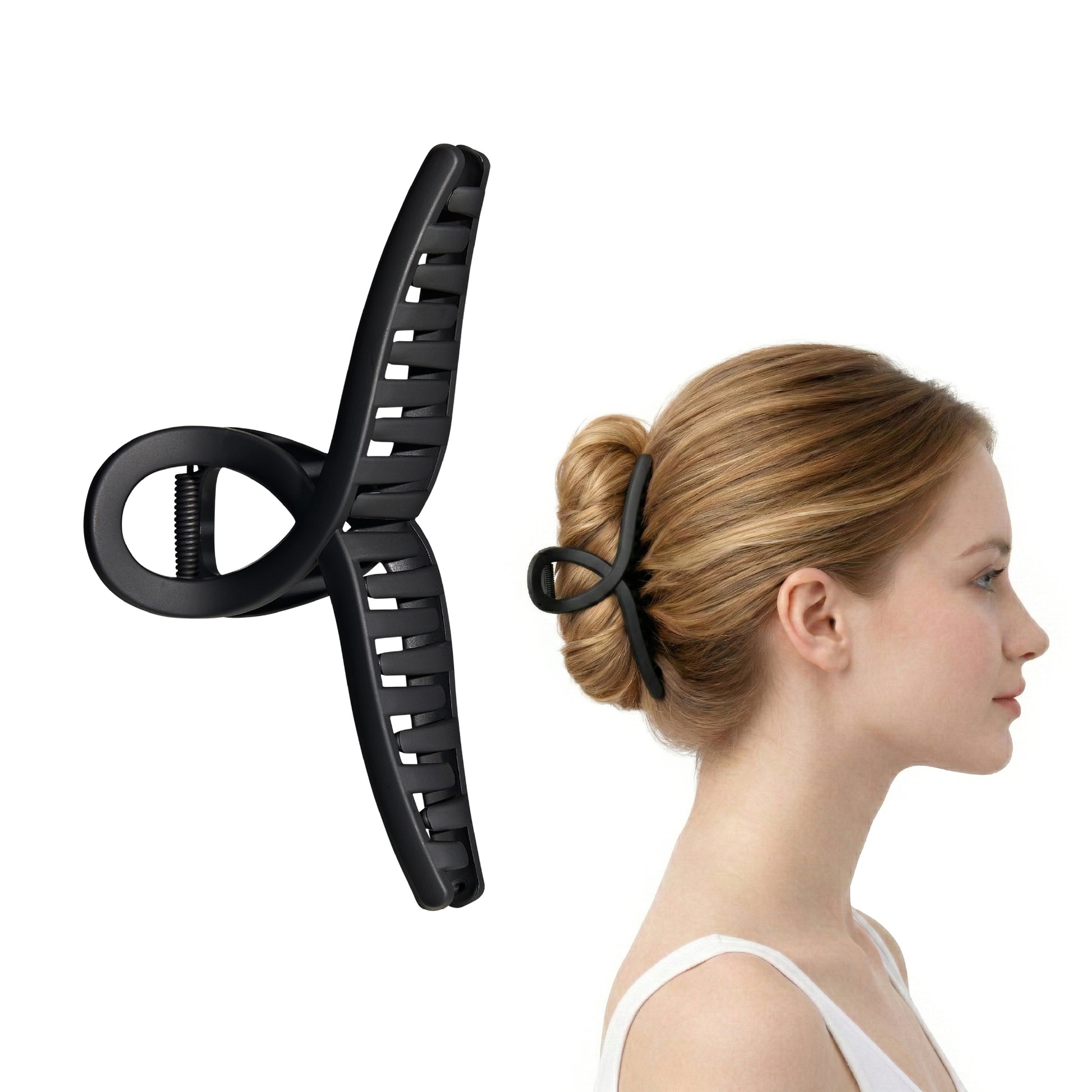 hmc55_main "Red by Kiss Super Jumbo Matte Hair Claw Clip - Snag-Free Grip for Thick & Long Hair in Twist product view."
