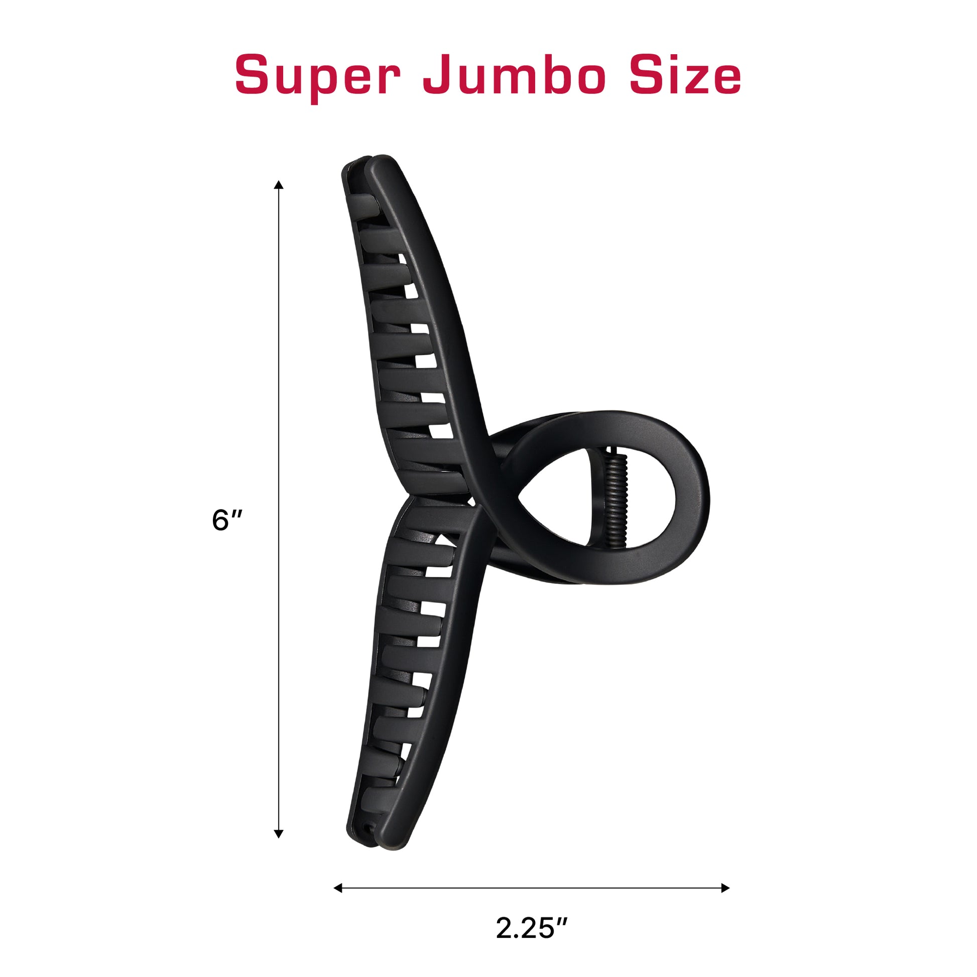 hmc55_extra_003 "Red by Kiss Super Jumbo Matte Hair Claw Clip - Snag-Free Grip for Thick & Long Hair product view."