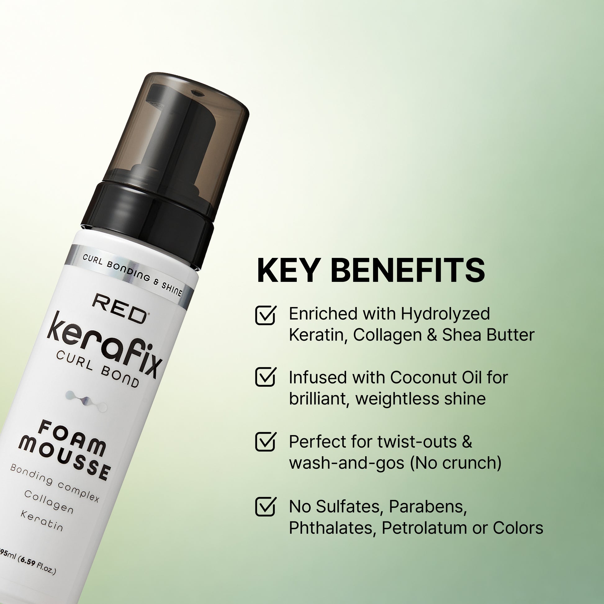 scb01_extra_001 "RED by Kiss Kerafix Curl Bond Collection - Anti-Frizz Bond Repair Hair Styling & Essential Prep for All Curl Types (2A-4C), with Keratin & Coconut Oil product view."