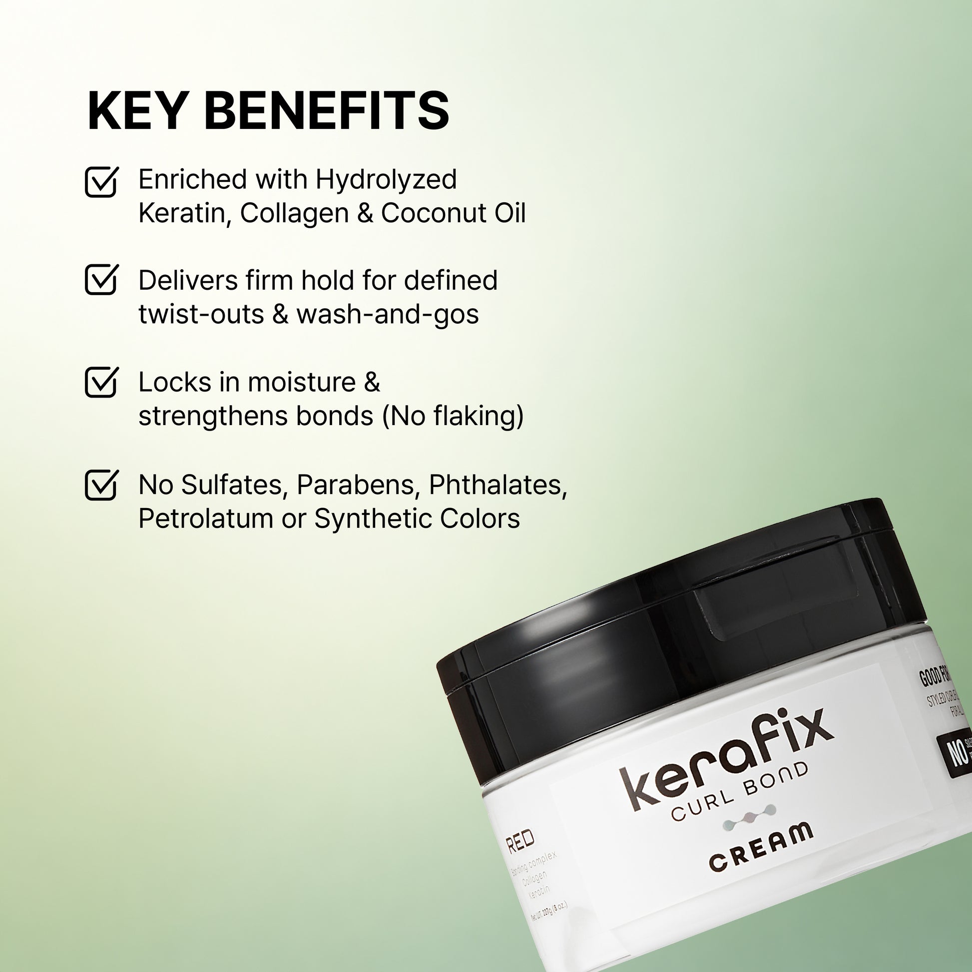 scb03_extra_001 "RED by Kiss Kerafix Curl Bond Collection - Anti-Frizz Bond Repair Hair Styling & Essential Prep for All Curl Types (2A-4C), with Keratin & Coconut Oil product view."