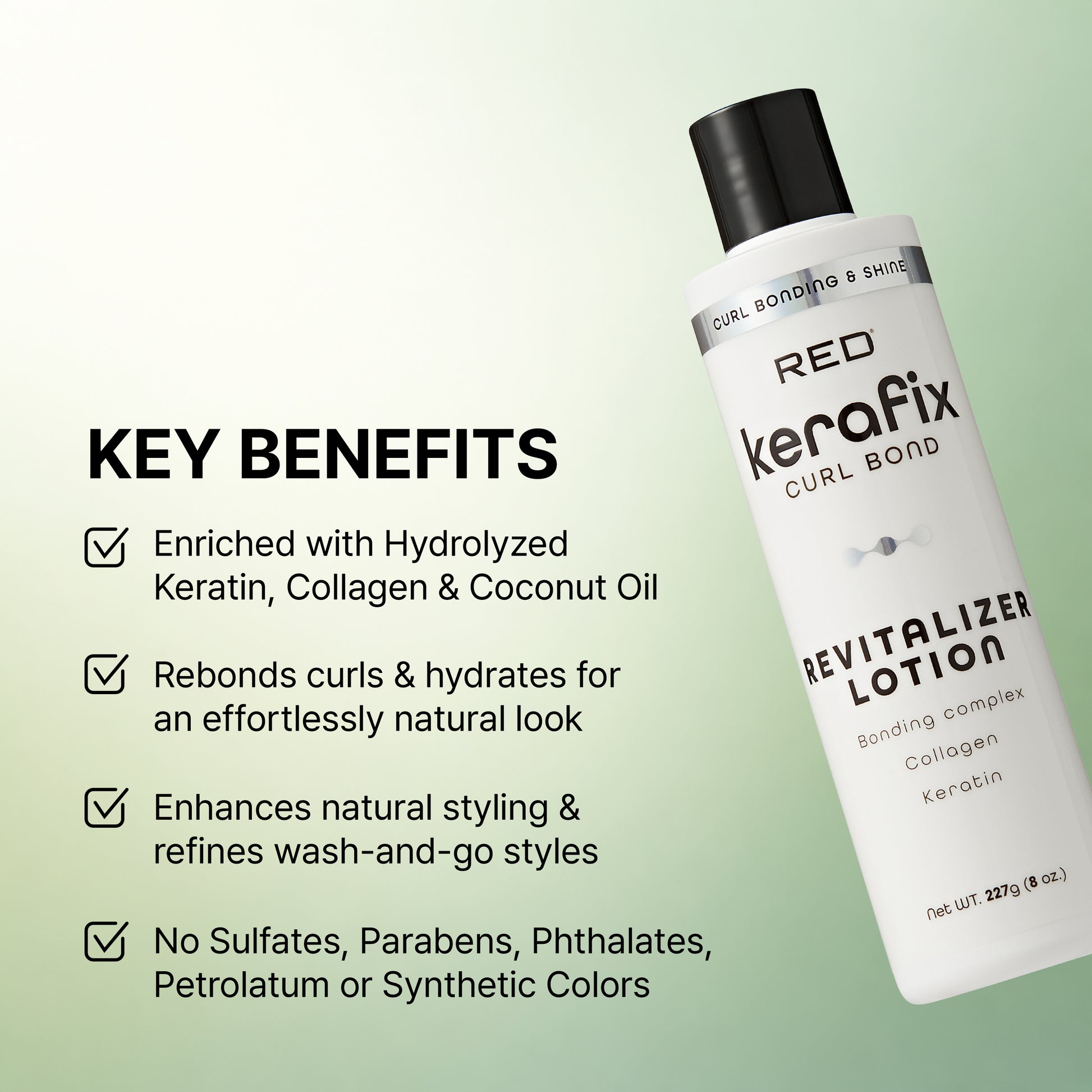 scb04_extra_001 "RED by Kiss Kerafix Curl Bond Collection - Anti-Frizz Bond Repair Hair Styling & Essential Prep for All Curl Types (2A-4C), with Keratin & Coconut Oil product view."