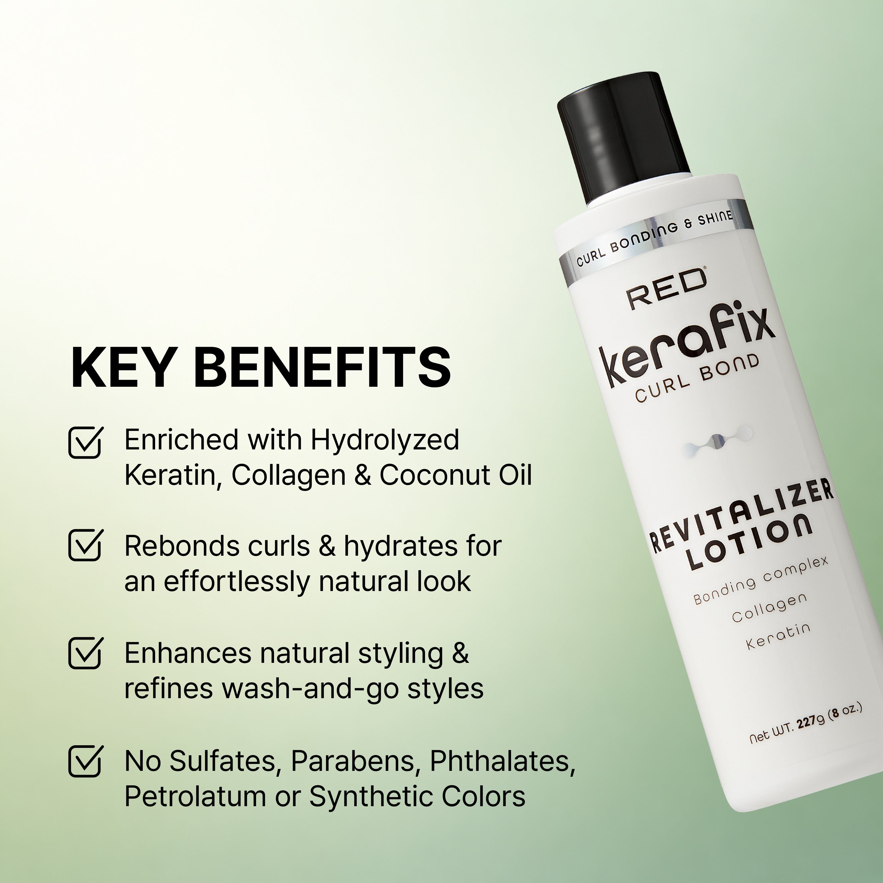 scb04_extra_001 "RED by Kiss Kerafix Curl Bond Collection - Anti-Frizz Bond Repair Hair Styling & Essential Prep for All Curl Types (2A-4C), with Keratin & Coconut Oil product view."
