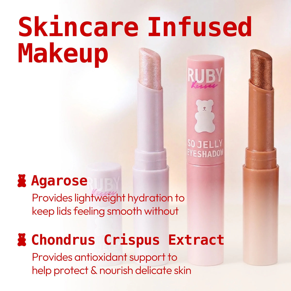 Ruby Kisses - So Jelly Cooling Eyeshadow Stick: Crease-Resistant Bouncy ...