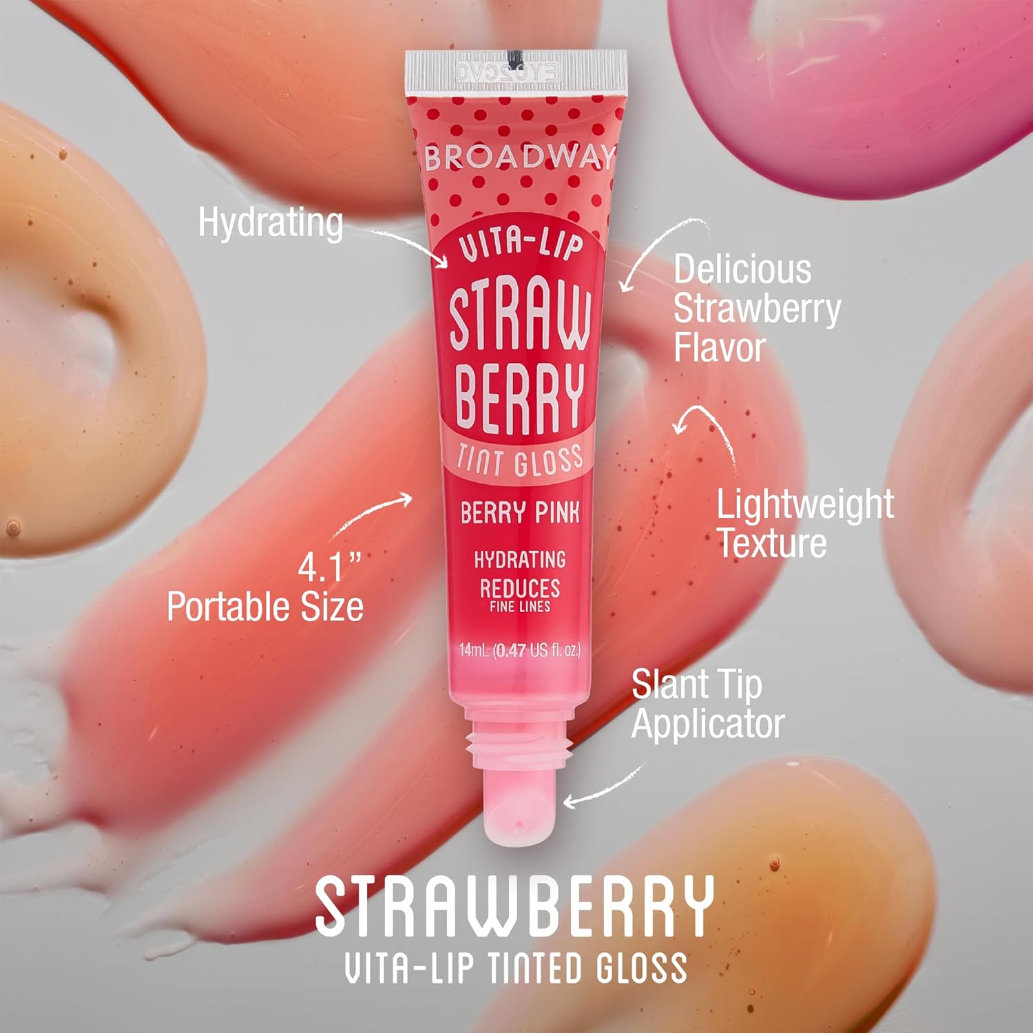 Ruby Kisses Broadway Vita-Lip Tinted Lip Gloss Ultra-Hydrating, Nourishing, Soothing Formula with Vitamins, High-Shine Non-Sticky Lip Balm with Rosehip+Coconut Oil, Pink, Red & Brown Shades (9 Pack)