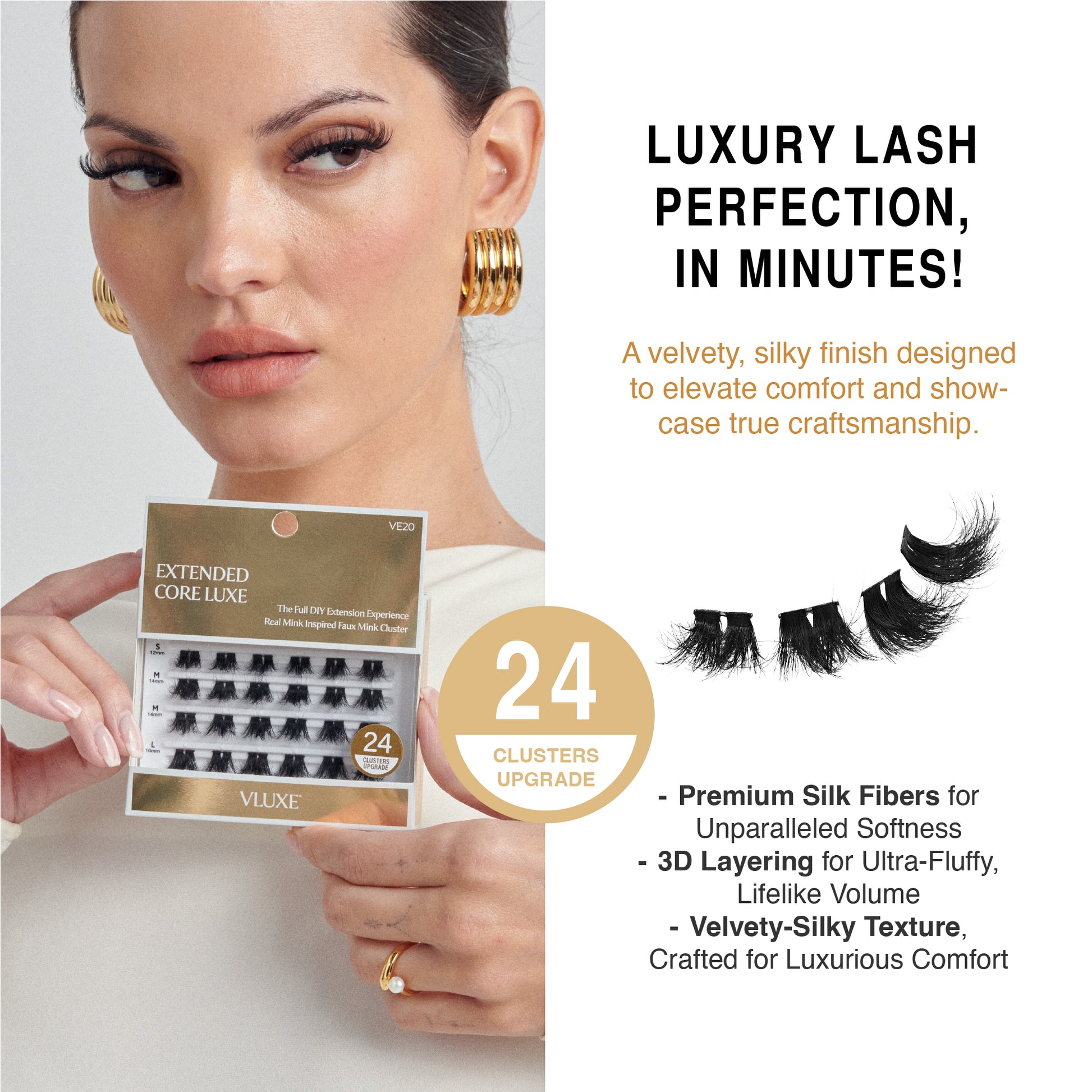 displayall_image_002  "VLuxe Extended Core Luxe Faux Mink Lash Clusters product view."