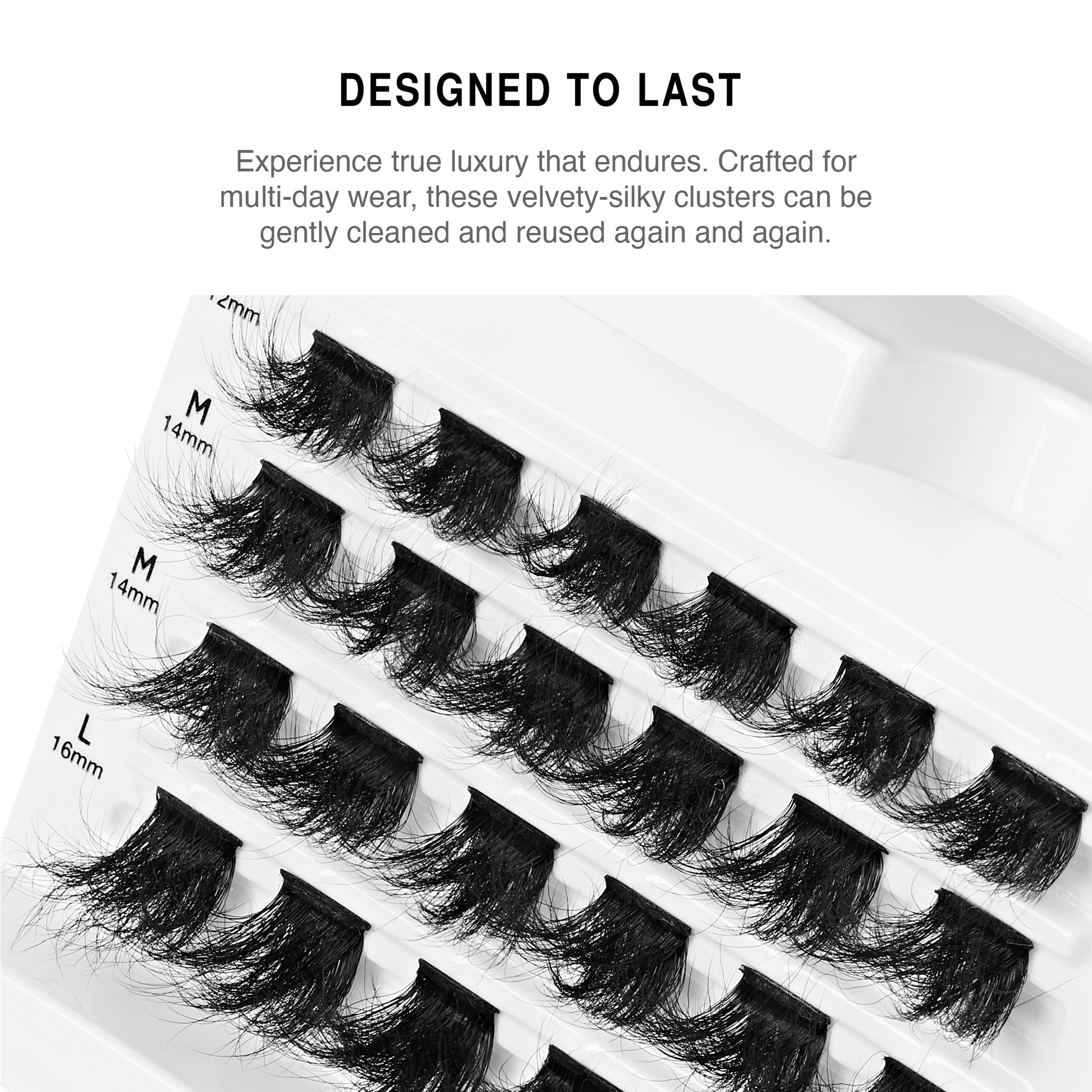 ve15_extra_004  "VLuxe Extended Core Luxe Faux Mink Lash Clusters product view."