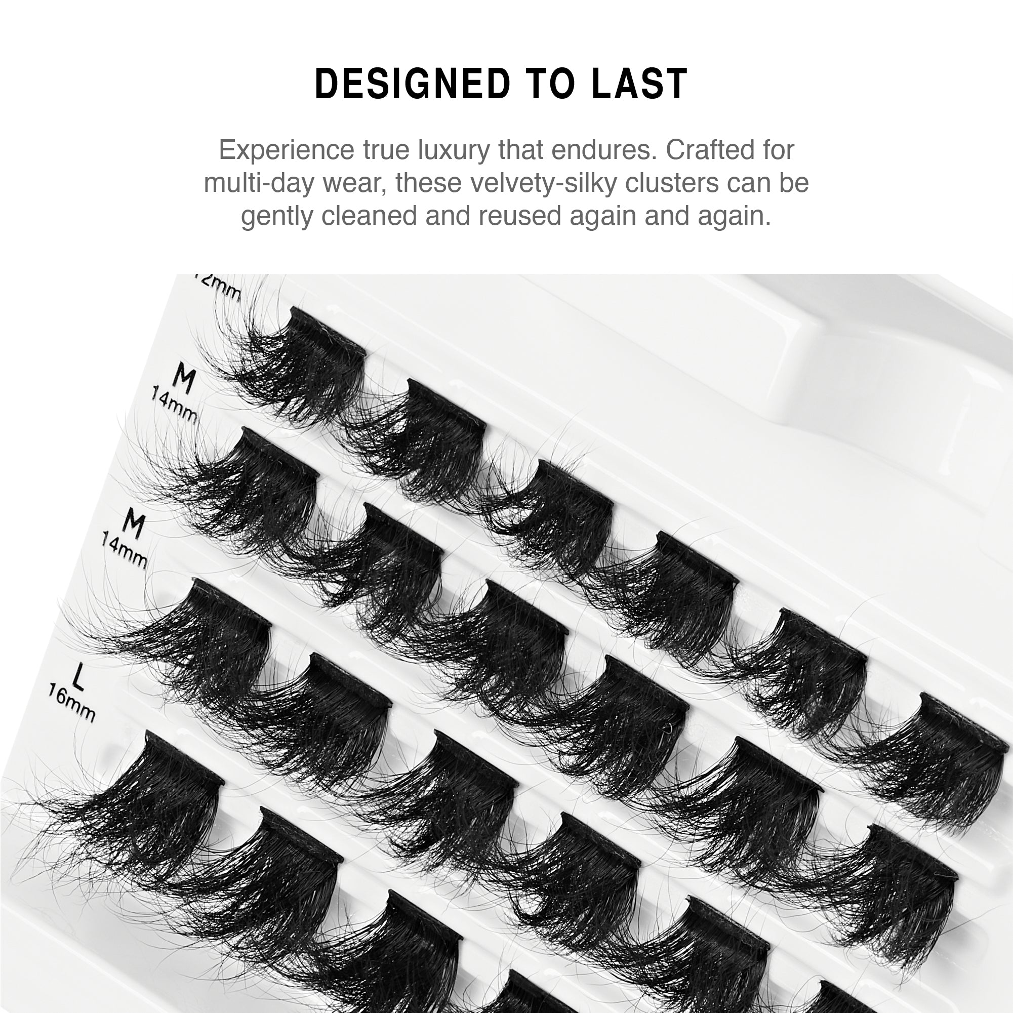 ve15_extra_004  "VLuxe Extended Core Luxe Faux Mink Lash Clusters product view."
