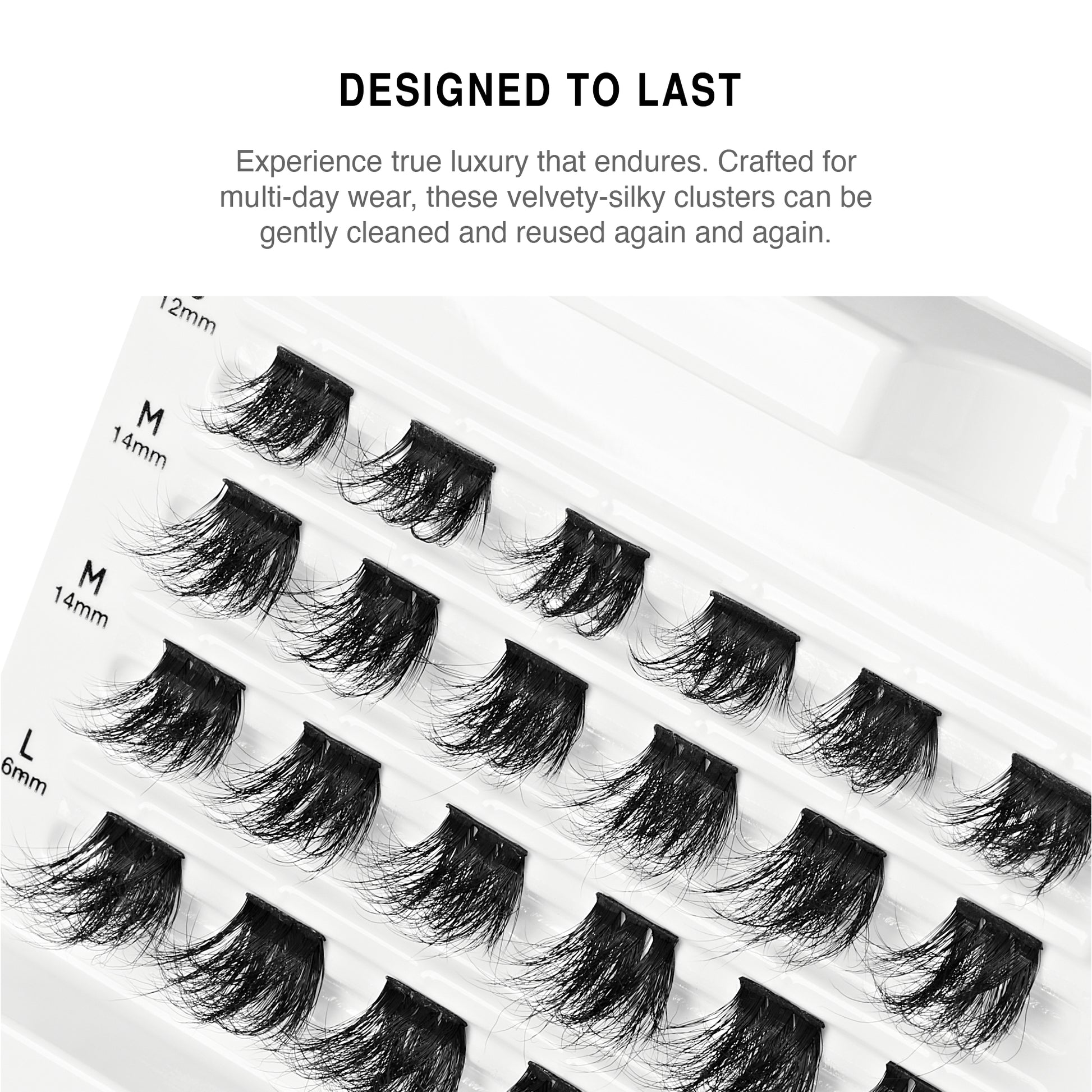ve17_extra_004  "VLuxe Extended Core Luxe Faux Mink Lash Clusters product view."