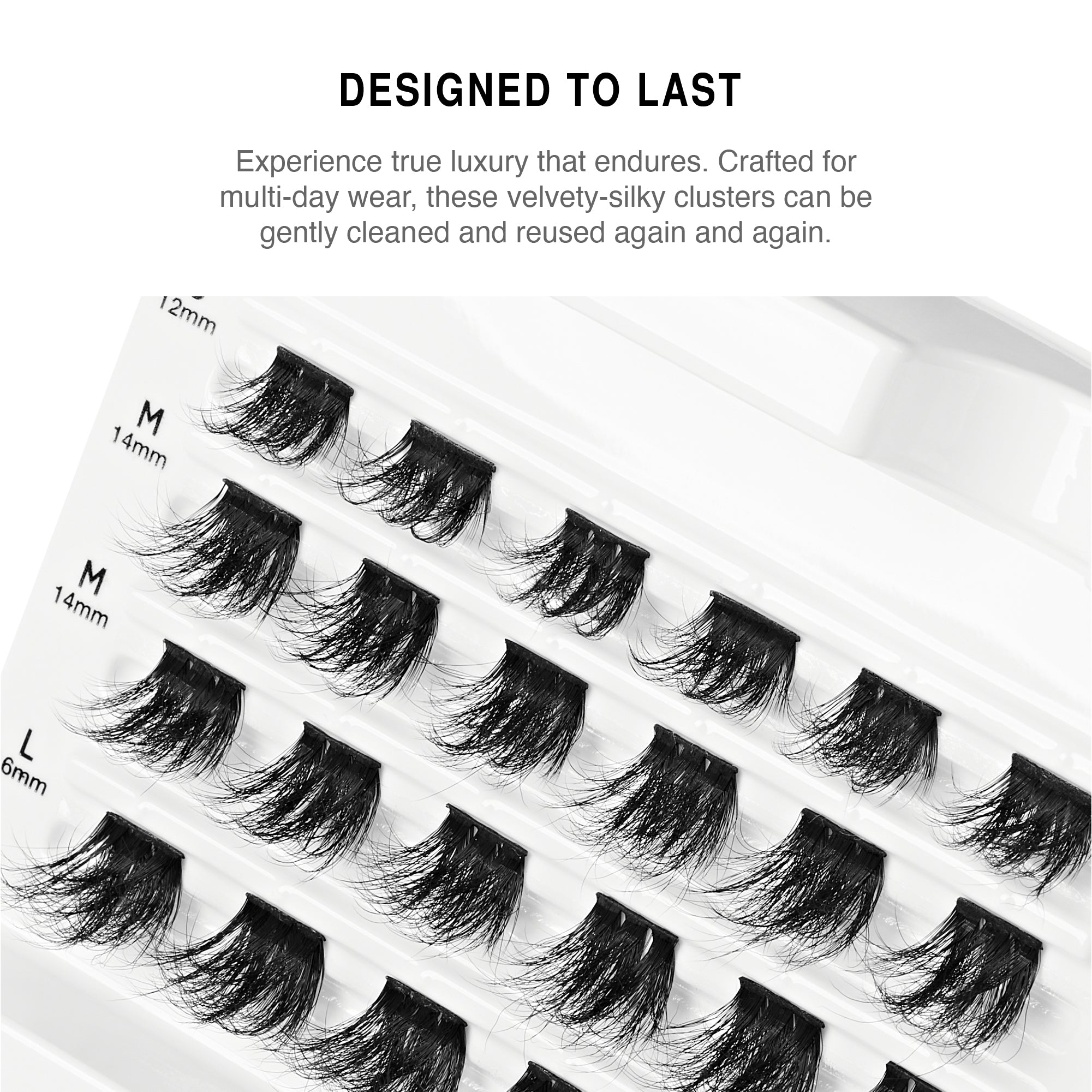 ve17_extra_004  "VLuxe Extended Core Luxe Faux Mink Lash Clusters product view."