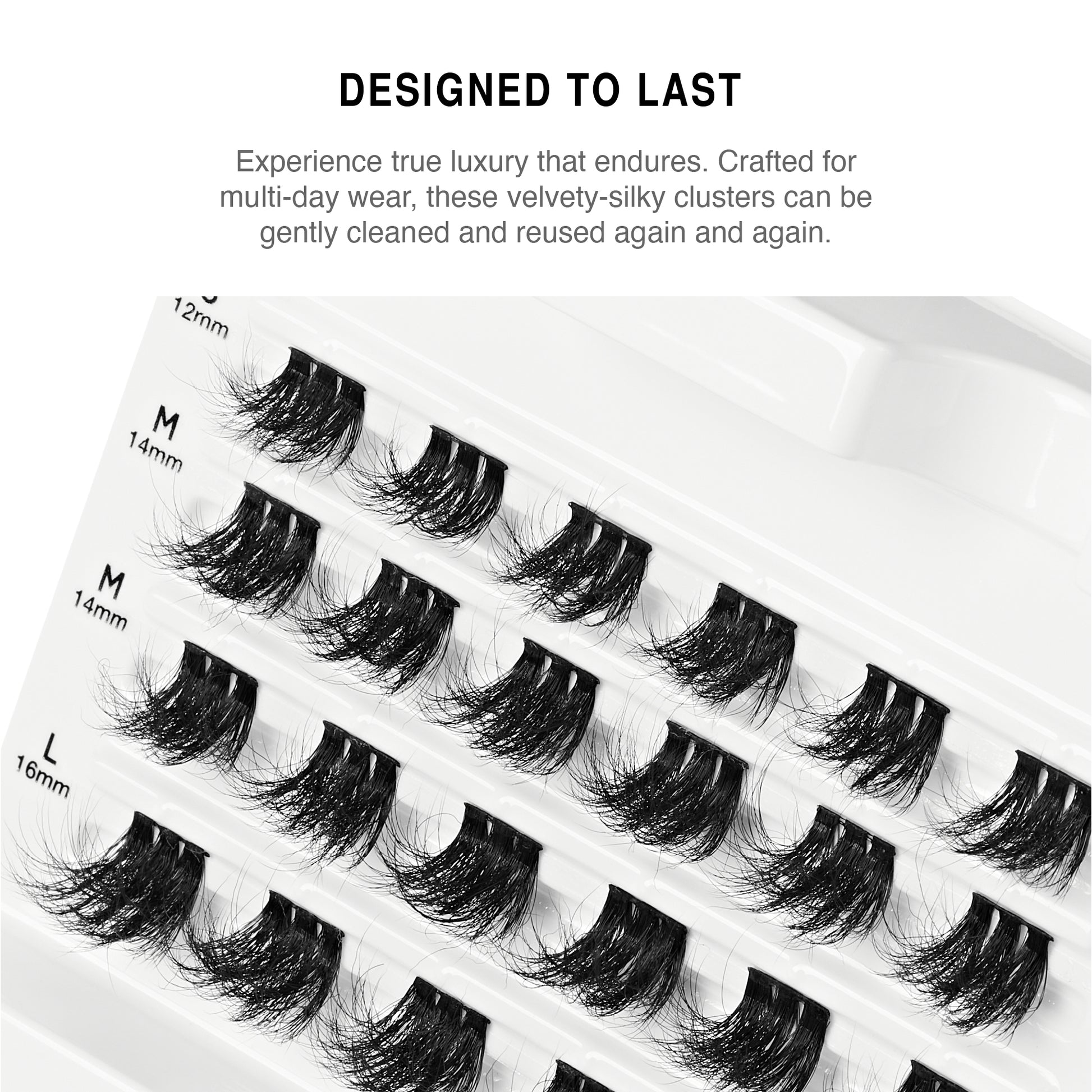 ve18_extra_004  "VLuxe Extended Core Luxe Faux Mink Lash Clusters product view."