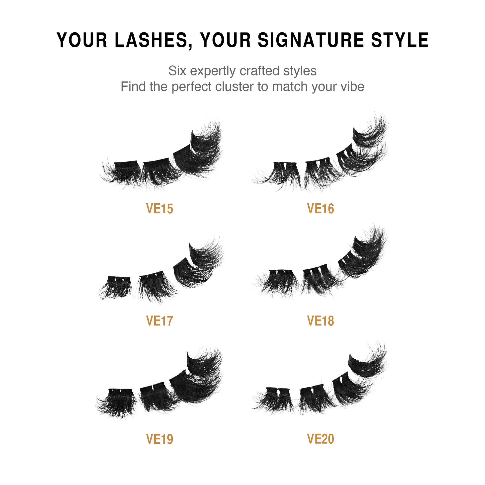 displayall_image_007  "VLuxe Extended Core Luxe Faux Mink Lash Clusters product view."