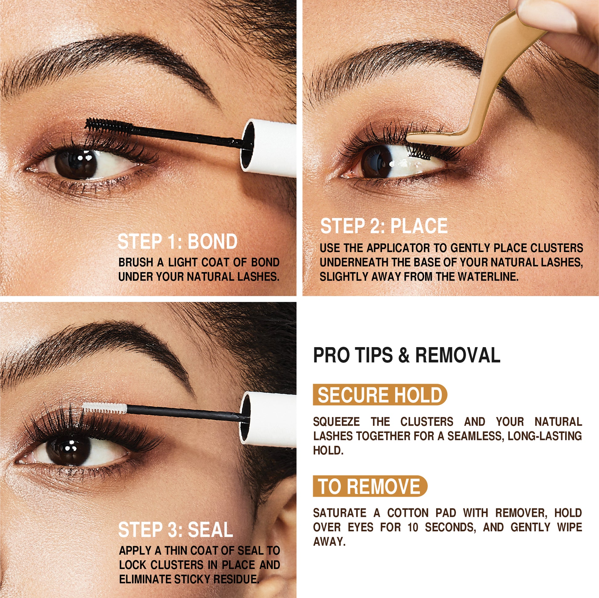 displayall_image_006  "VLuxe Extended Core Luxe Faux Mink Lash Clusters product view."
