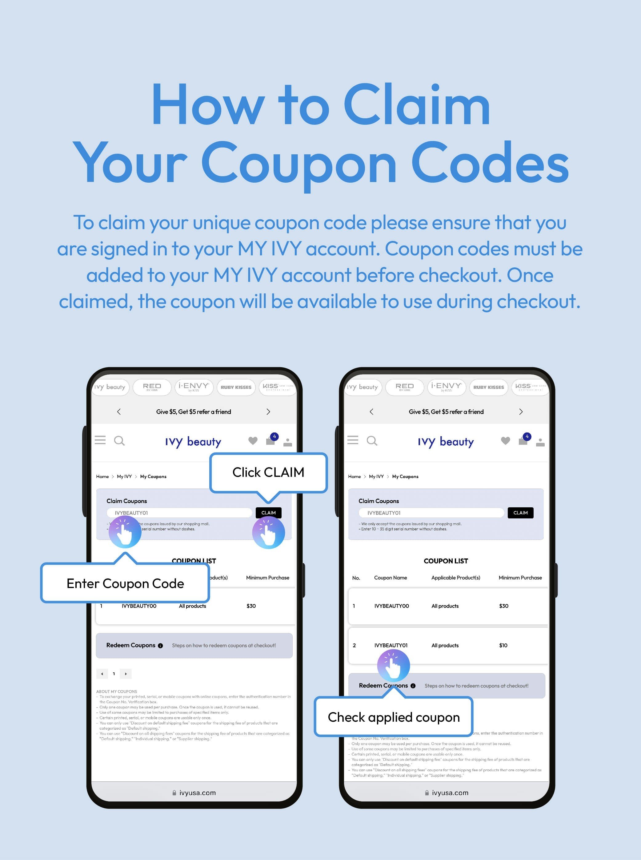 How do I use coupons?